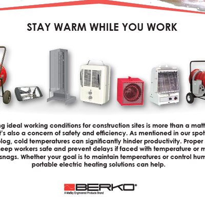 Berko Construction Site Heating Product Awareness Flyer