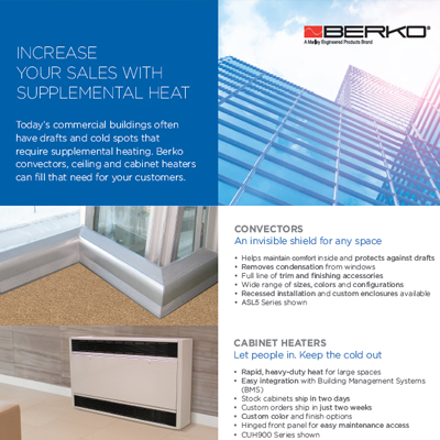 Berko Convector, Cabinet Heater & Ceiling Heater Product Awareness Flyer