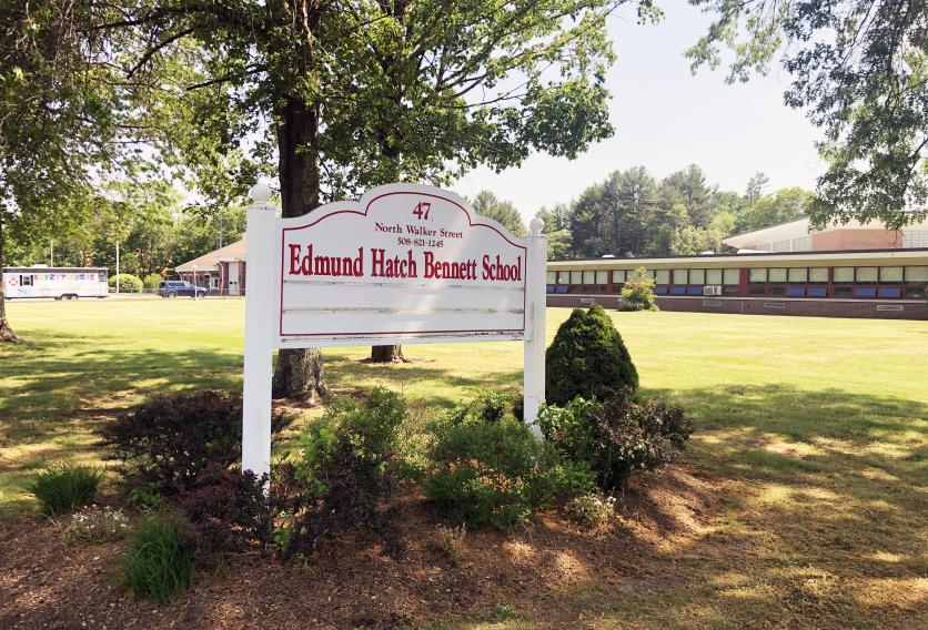 Exterior view with signage of Edmund Hatch Bennet School