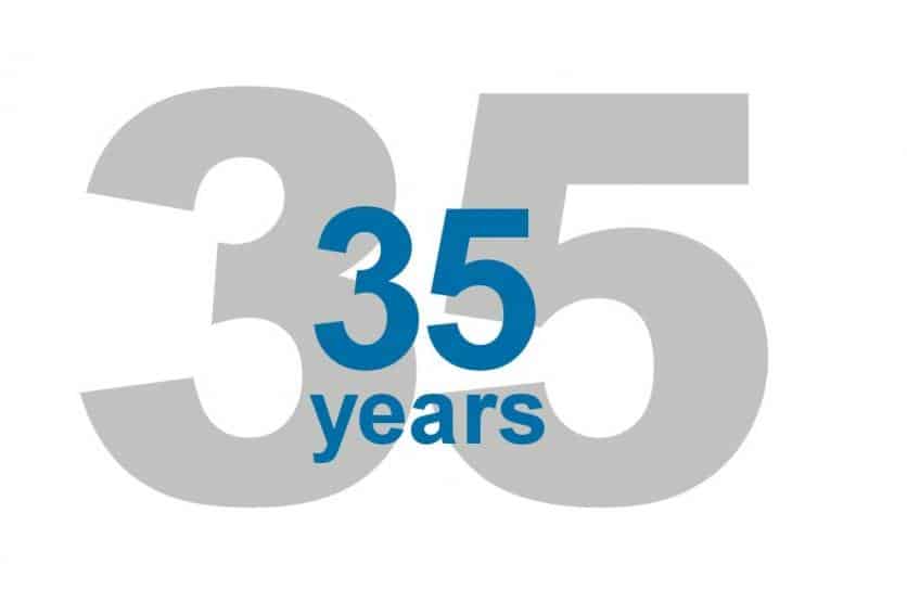 Logo celebrating 35 years