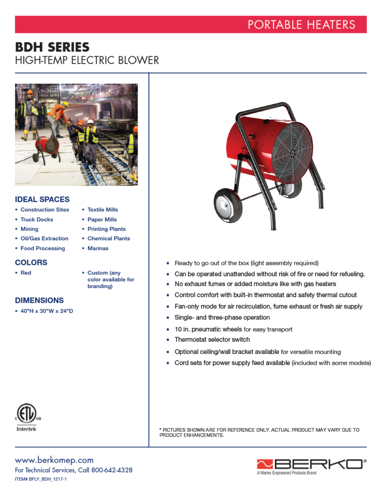 Berko Re-Launch: Dragon Heater (BDH) Sales Flyer